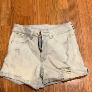 High rise jean shorts